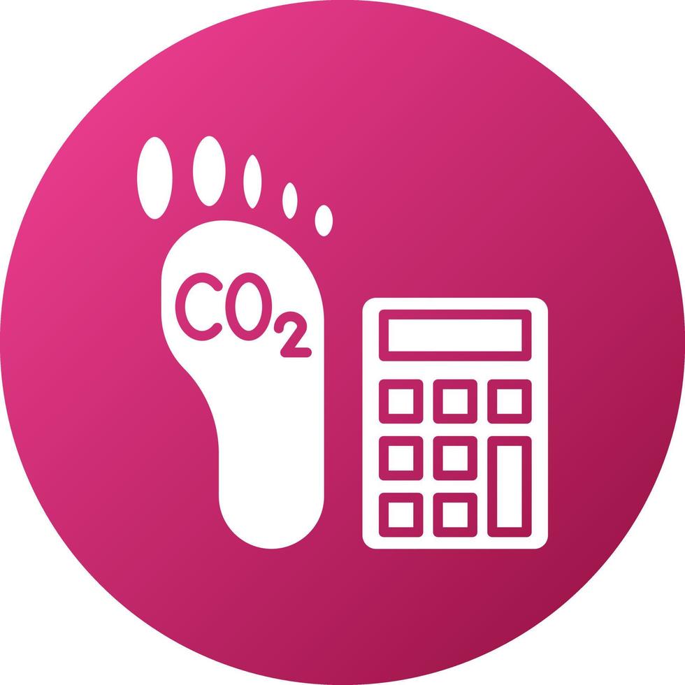 Carbon Footprint Calculator Icon Style vector