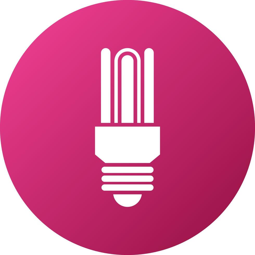 Fluorescent Light Bulb Icon Style vector