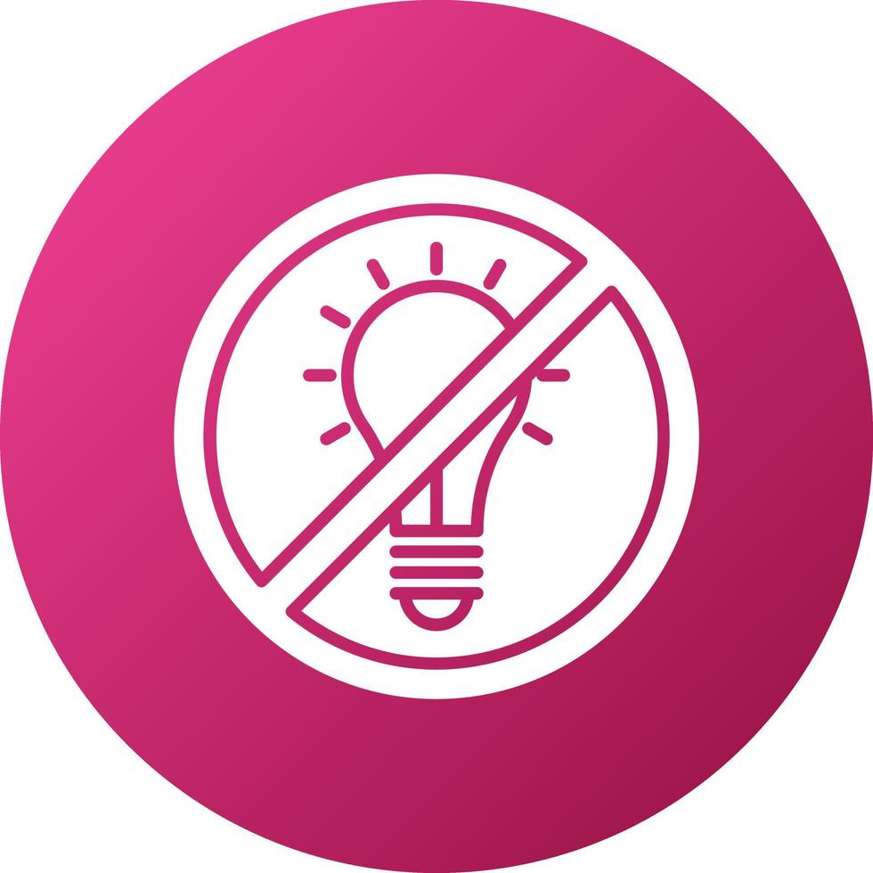 No Incandescent Light Bulb Icon Style vector
