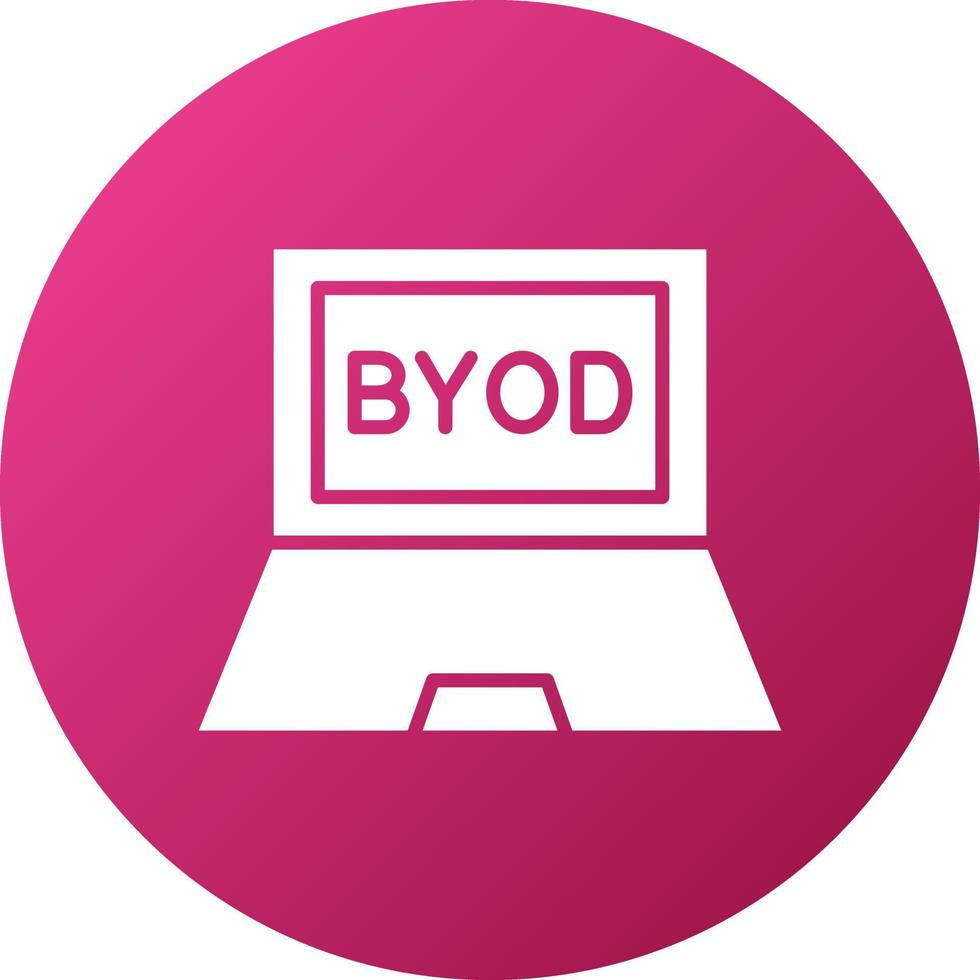 byod excursión icono estilo vector