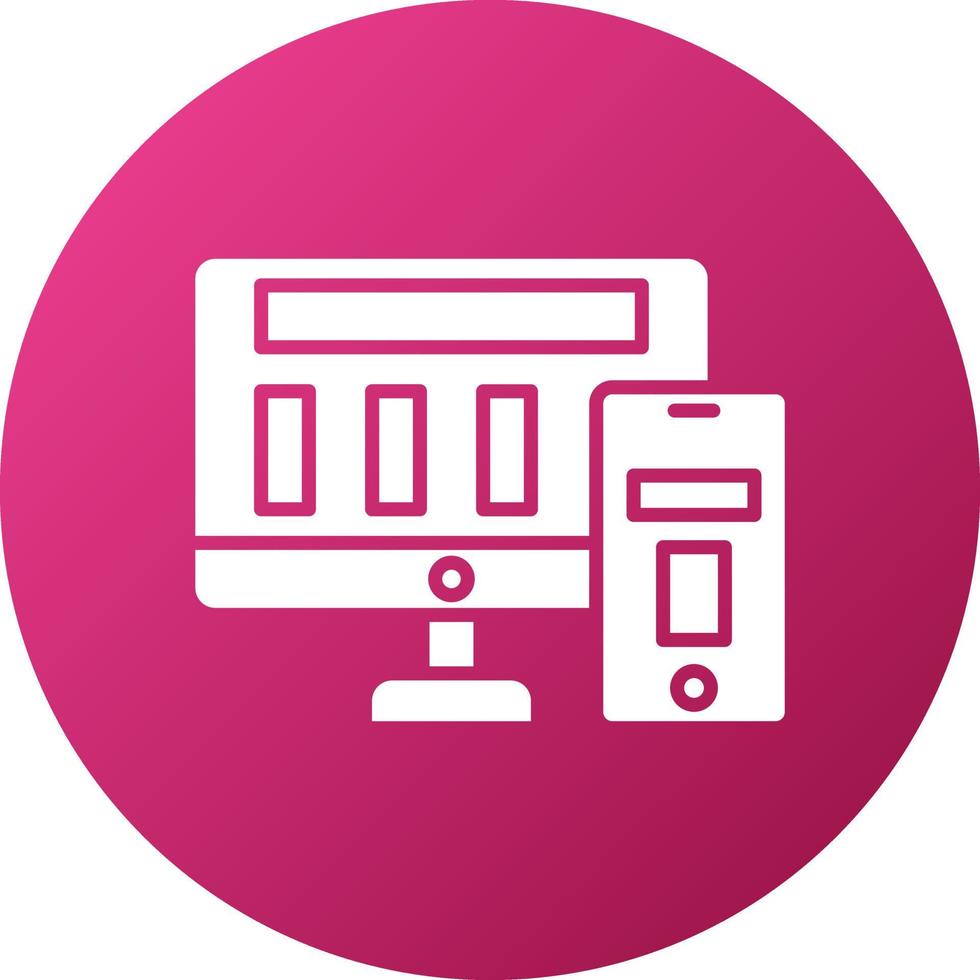 Responsive Design Icon Style vector