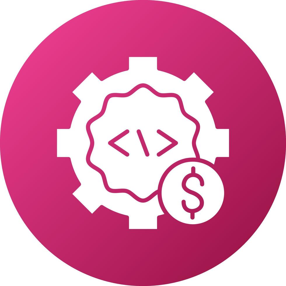 Development Cost Icon Style vector