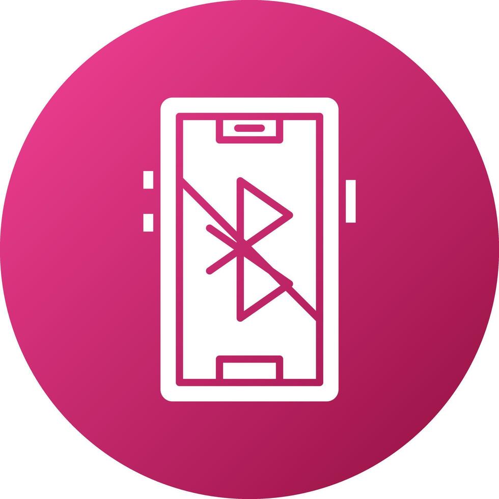 Bluetooth Disabled Icon Style vector