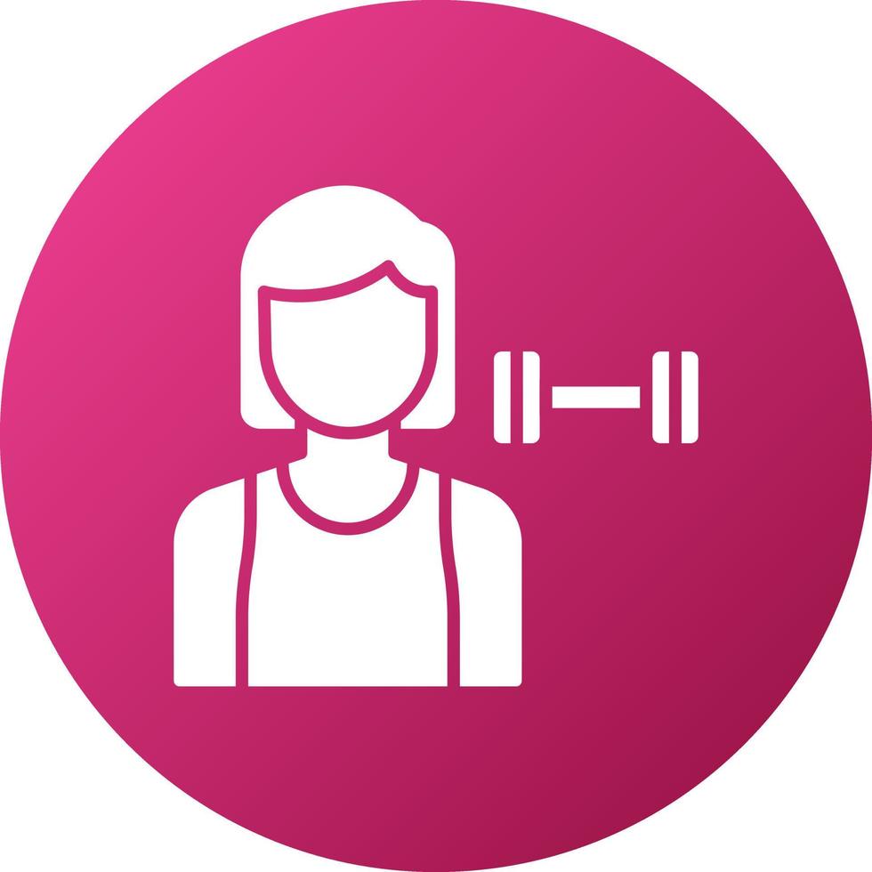 Fitness Trainer Female Icon Style vector