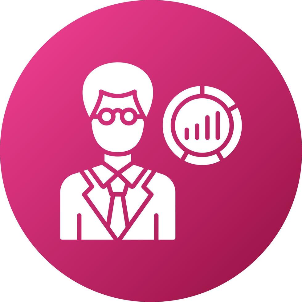 Data Scientist Male Icon Style vector