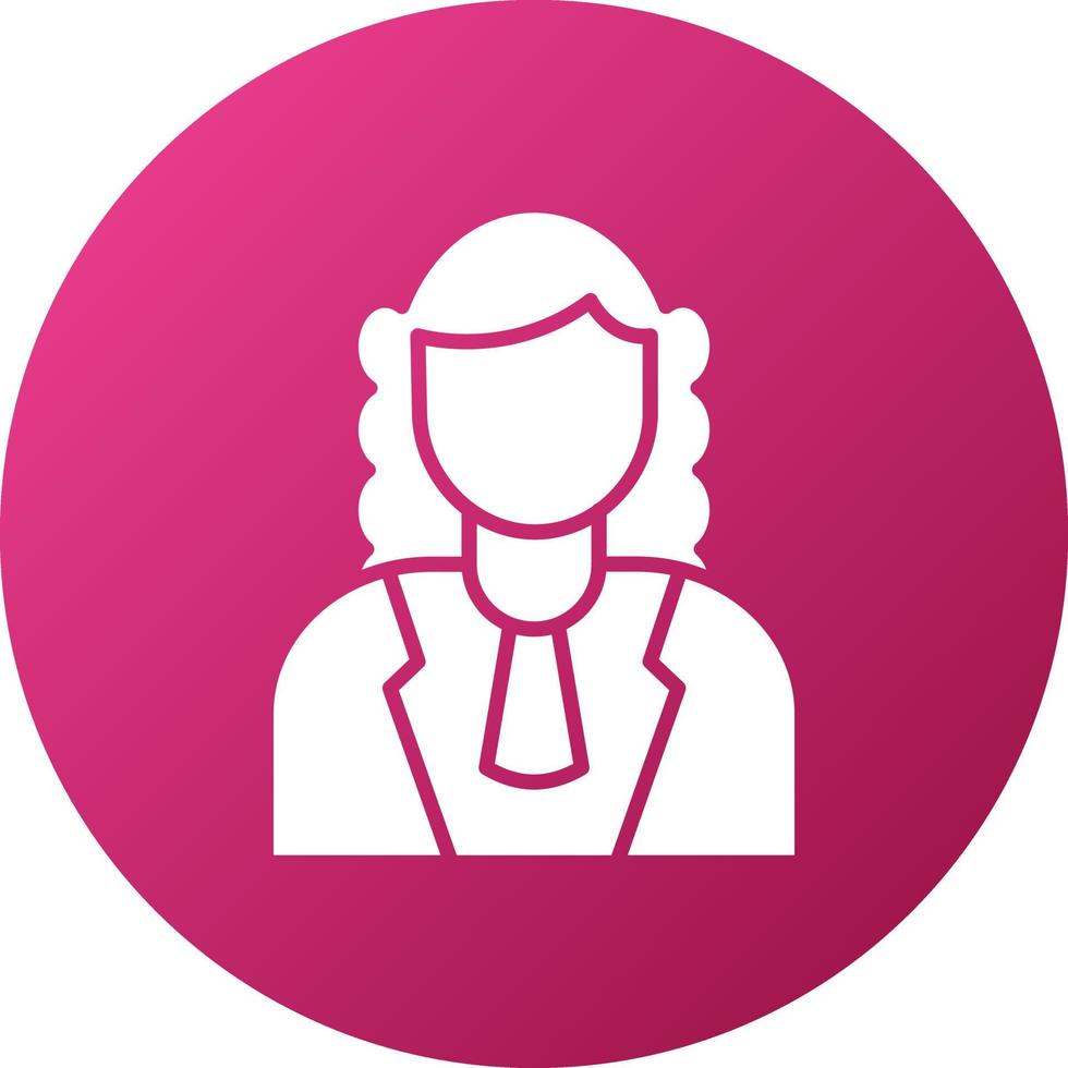 Judge Female Icon Style vector
