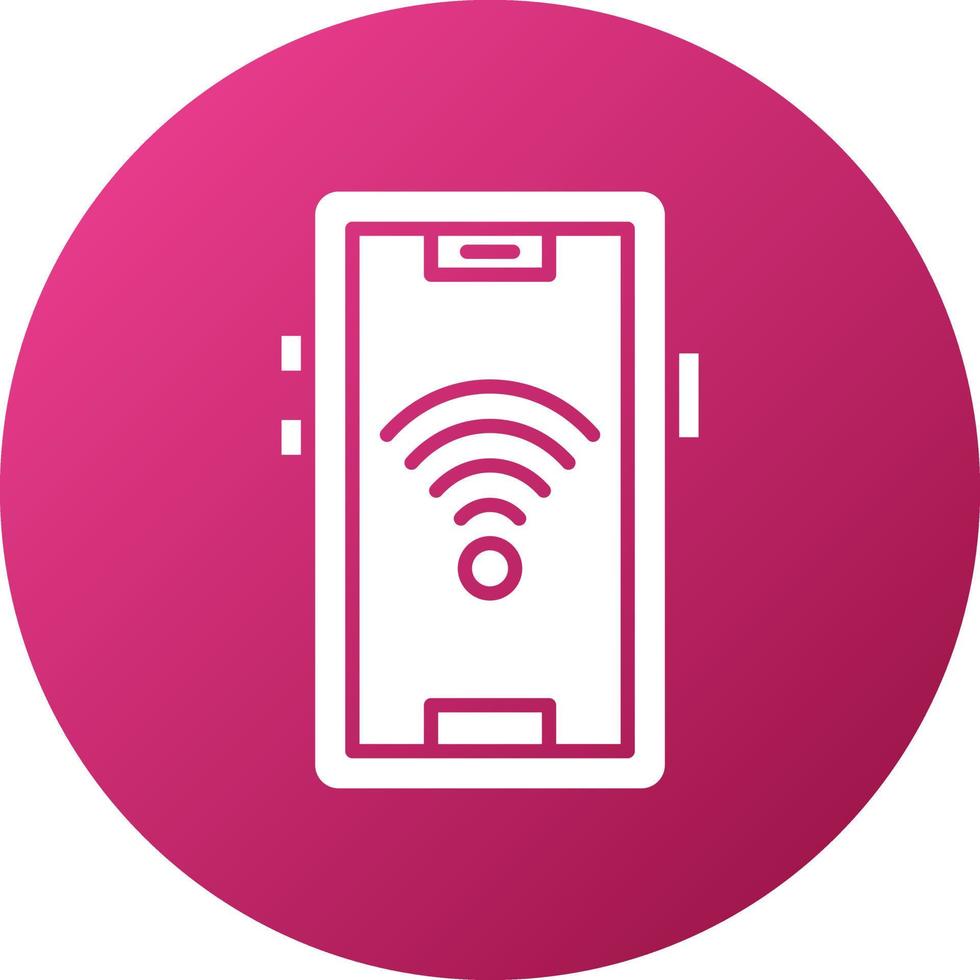 Signal Wifi 4 Bar Icon Style vector