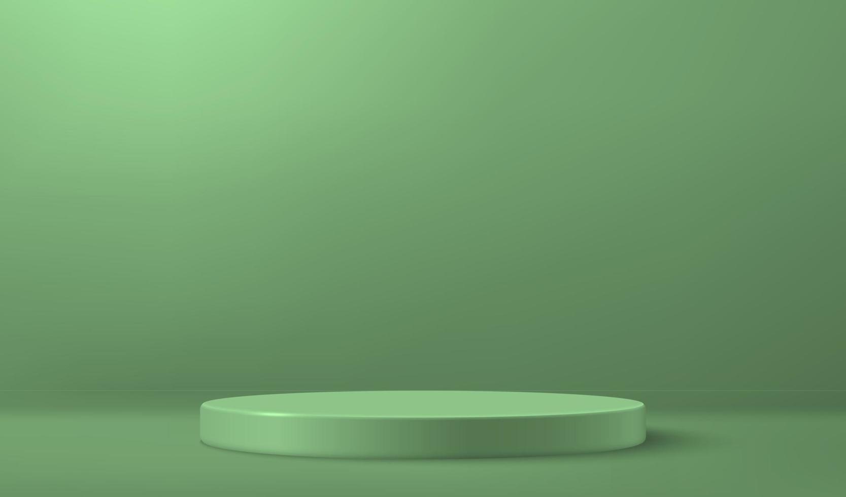 3d realistic podium or pedestal on empty studio background vector