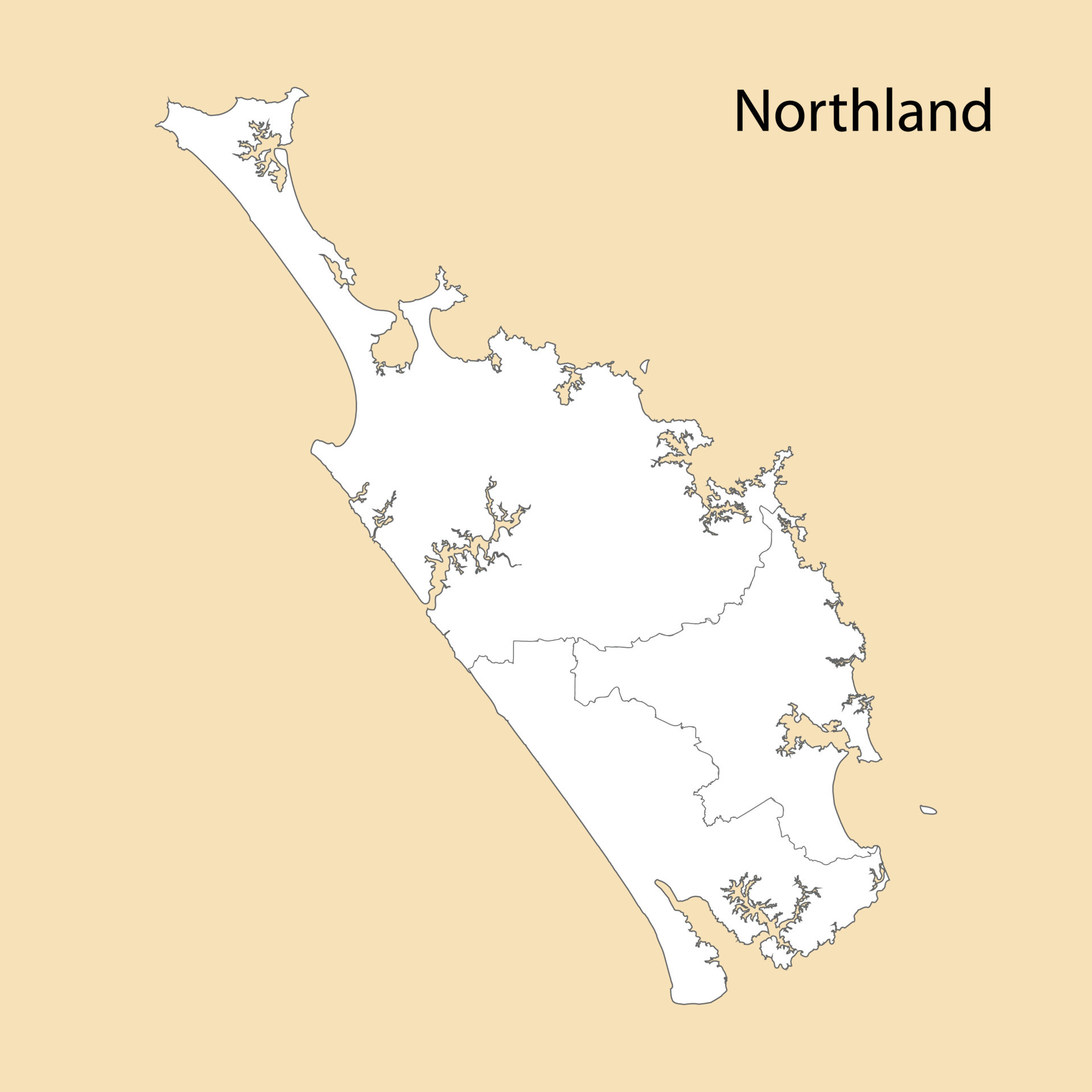 High Quality map of Northland is a region of New Zealand 21799852 ...