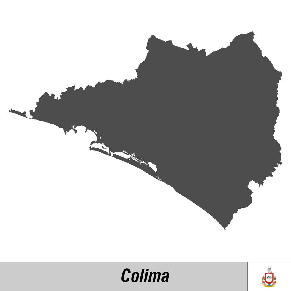 High quality map with flag state of Mexico vector