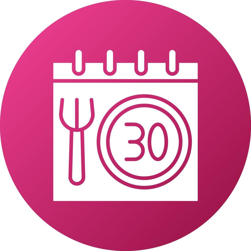 30 Day Challenge Icon Style vector