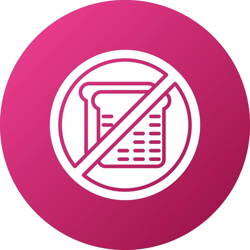 No Refined Carbs Icon Style vector