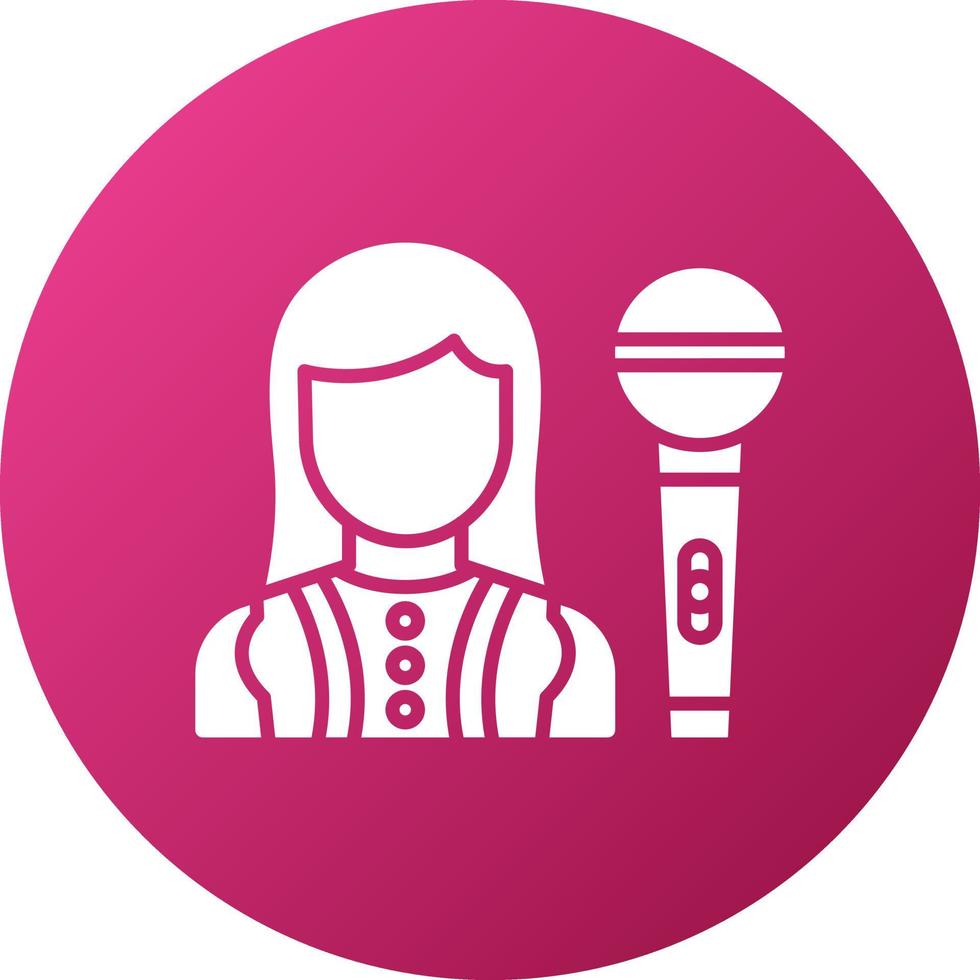 Host Female Icon Style vector