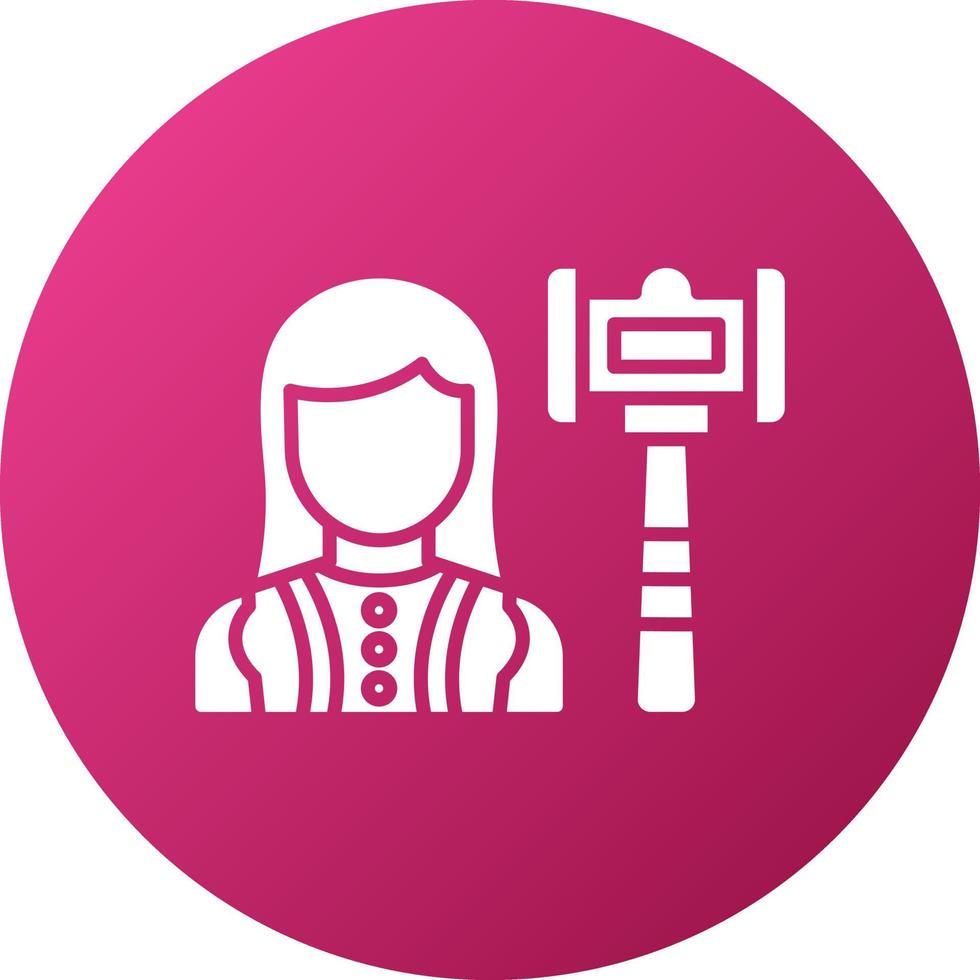 Judge Female Icon Style vector