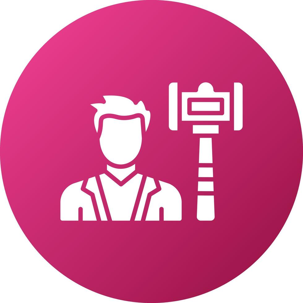 Judge Male Icon Style vector