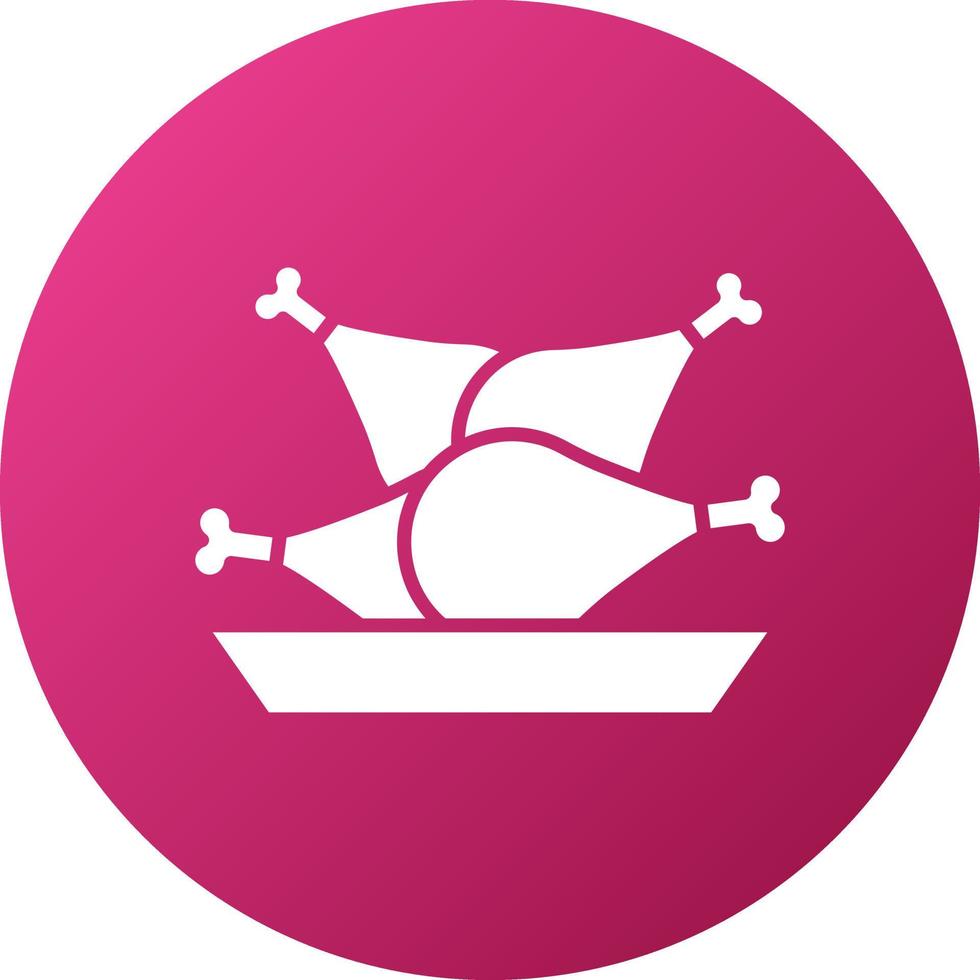 Fried Chicken Icon Style vector