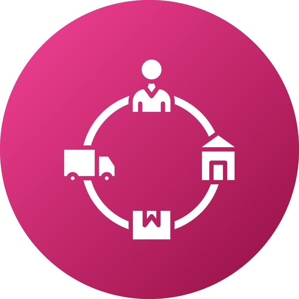 Circular Supply Chain Icon Style vector