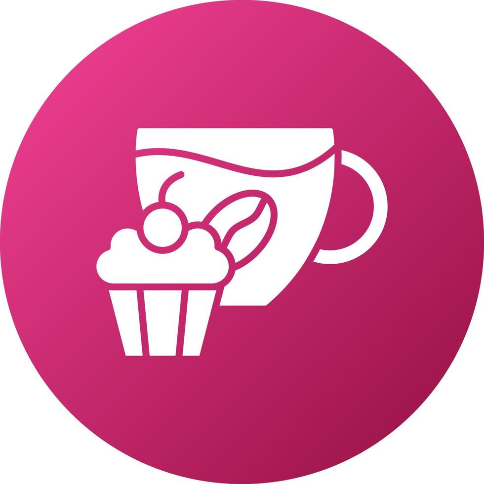 Coffee Muffin Icon Style vector