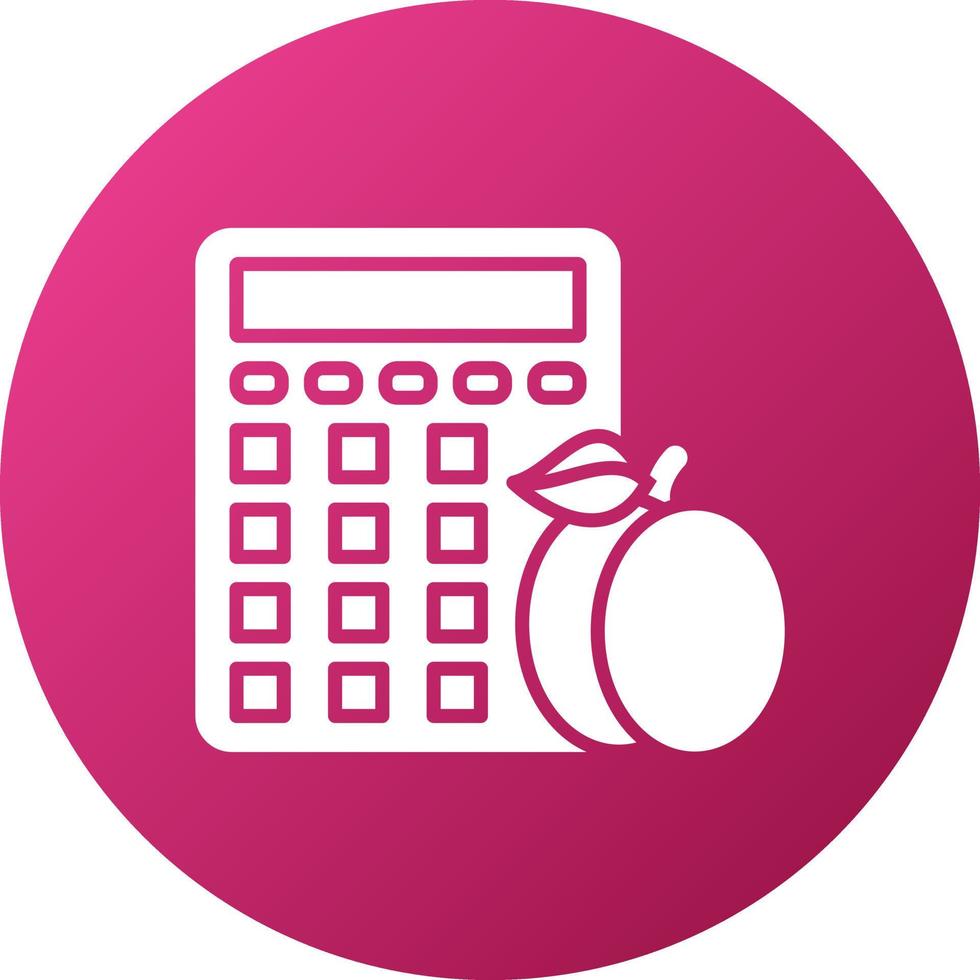 Calorie Calculator Icon Style vector