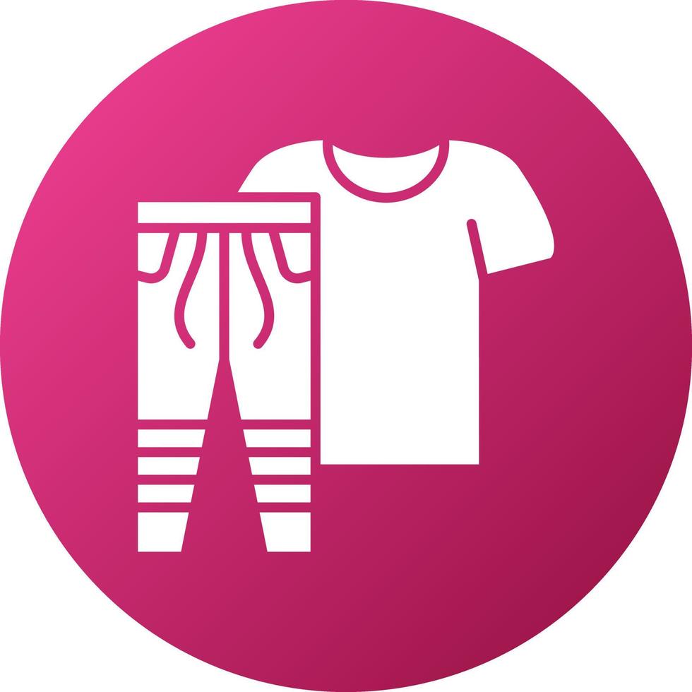 Exercise Clothes Icon Style vector