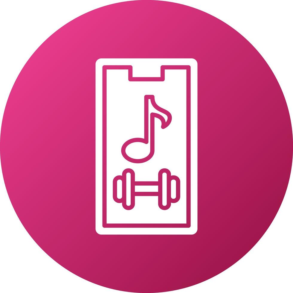 Gym Music Icon Style vector