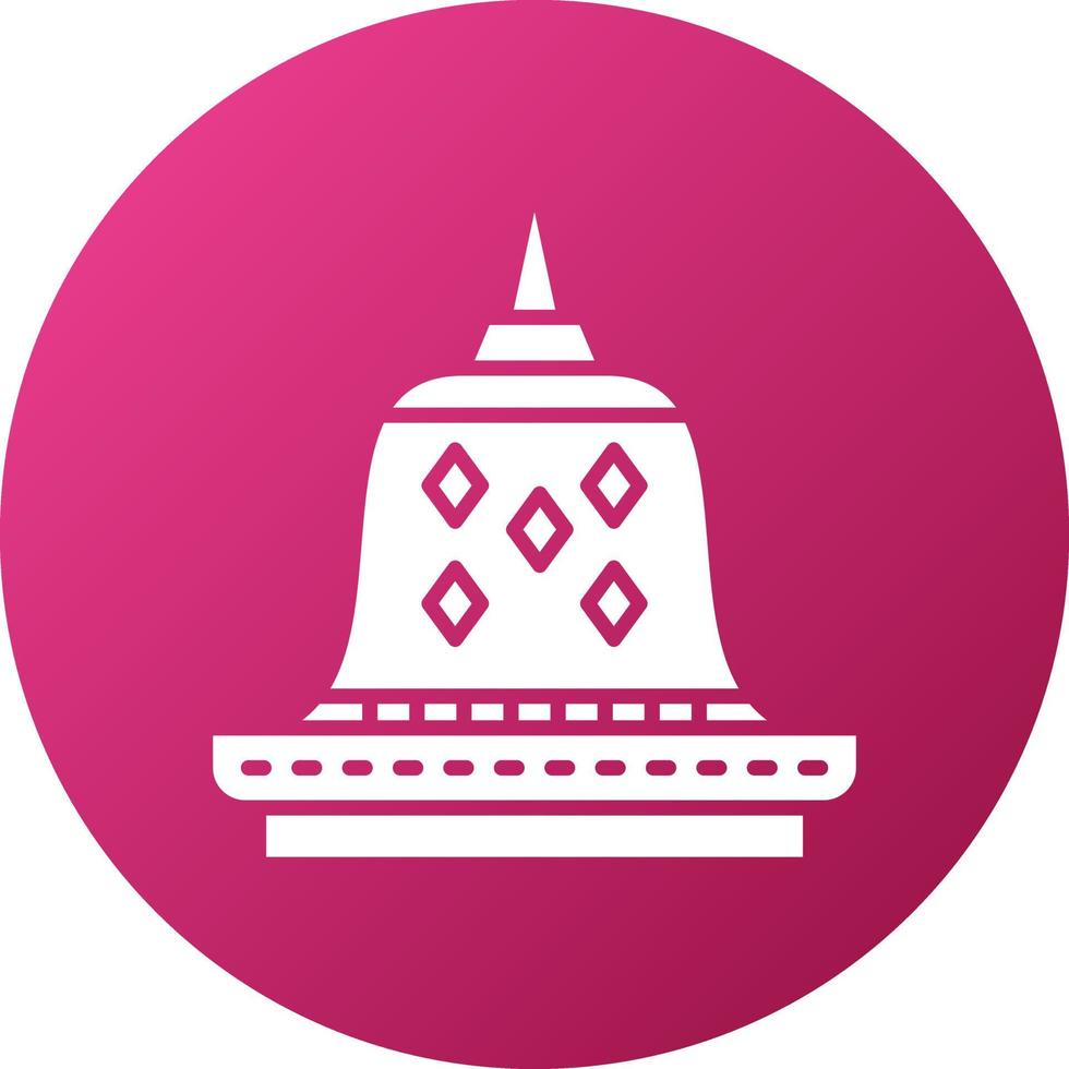 borobudur icono estilo vector