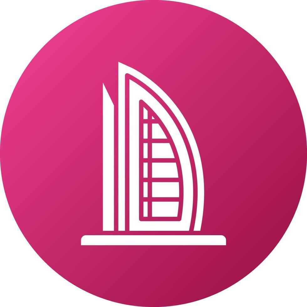 Burj al Arab Icon Style vector