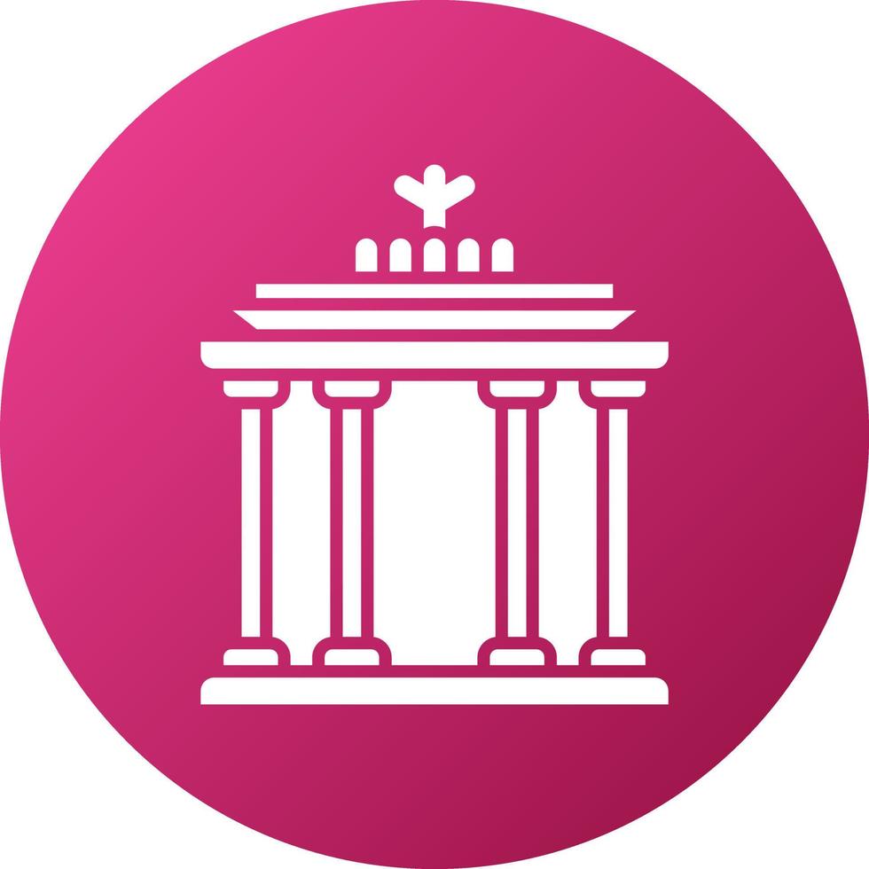 Brandenburg Gate Icon Style vector