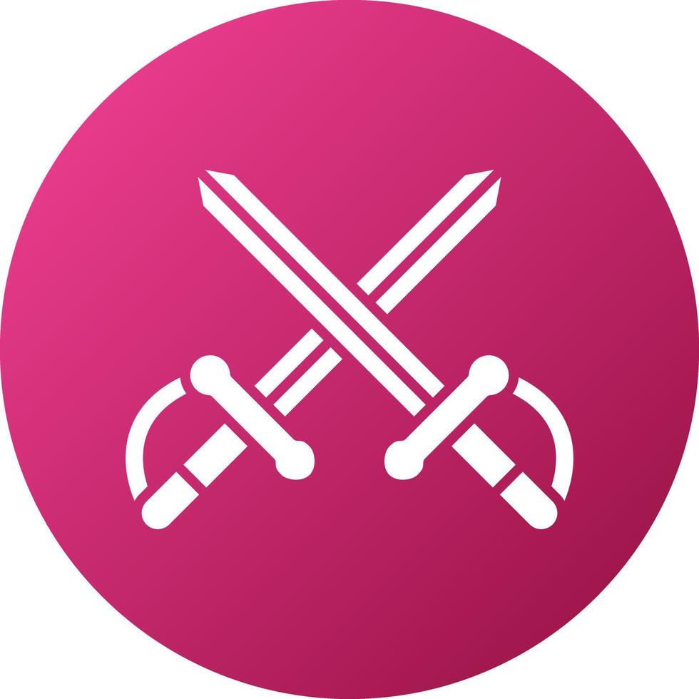 Two Swords Icon Style vector