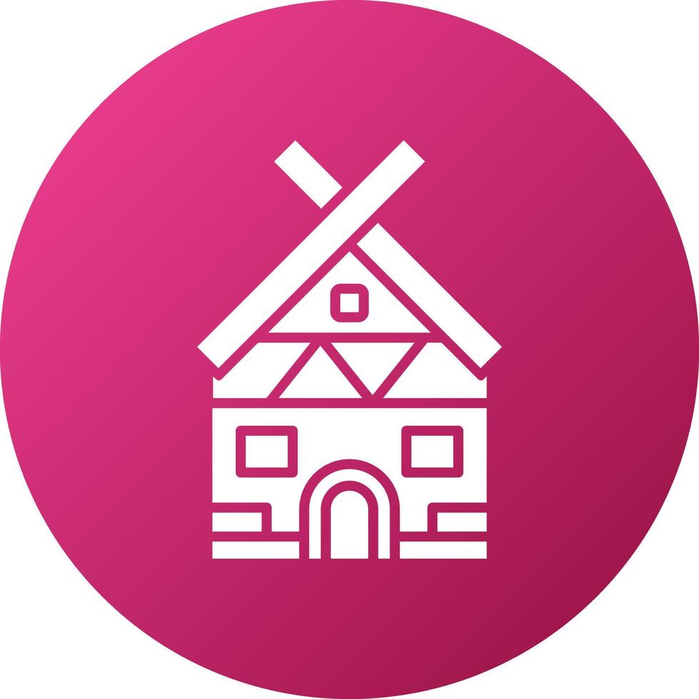 Viking Hut Icon Style vector