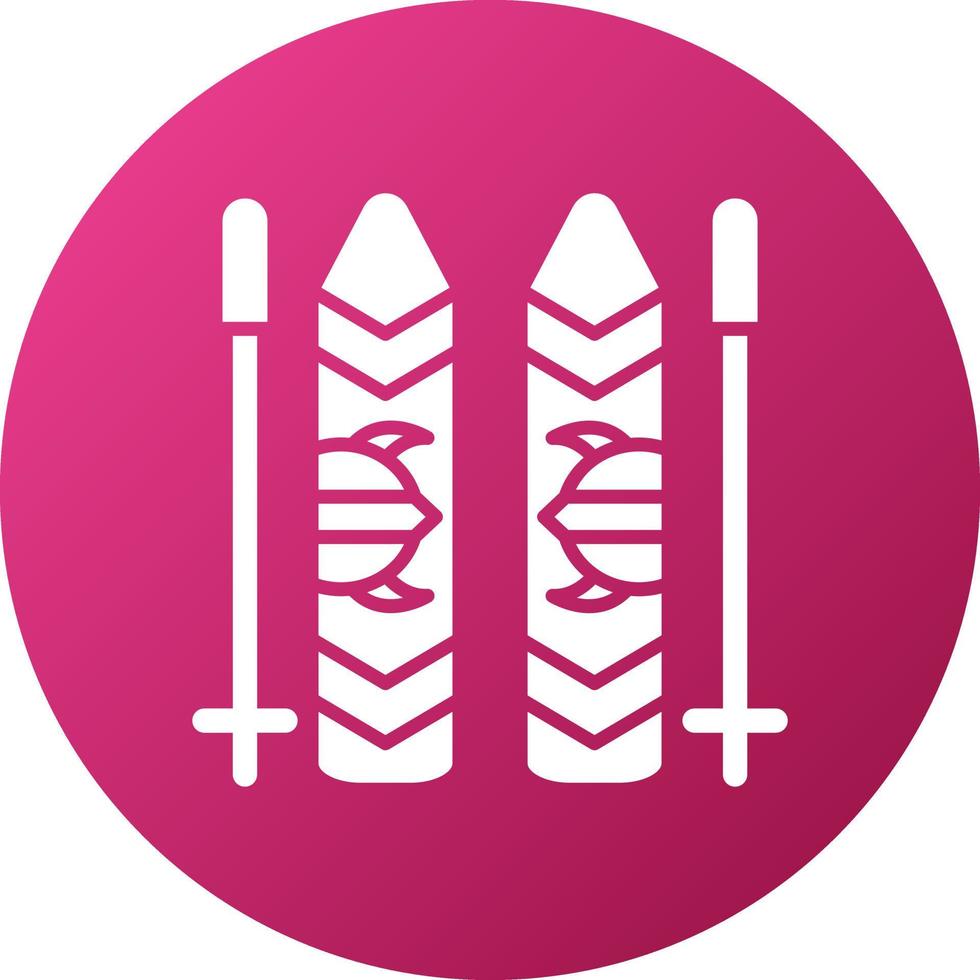 Viking Skis Icon Style vector