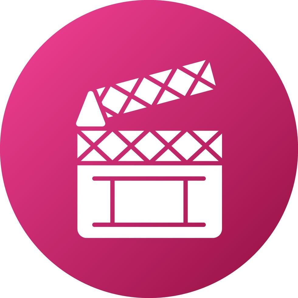 Film Clapperboard Icon Style vector