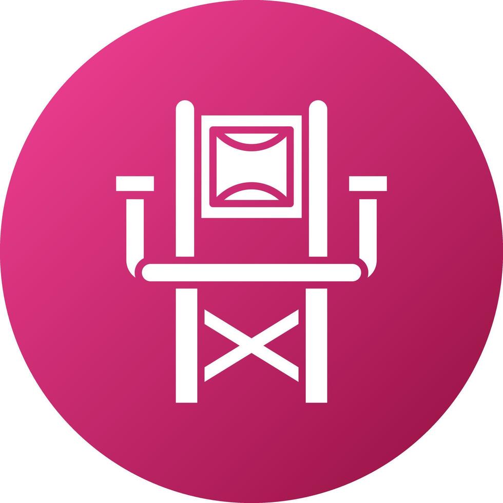 Director Chair Icon Style vector