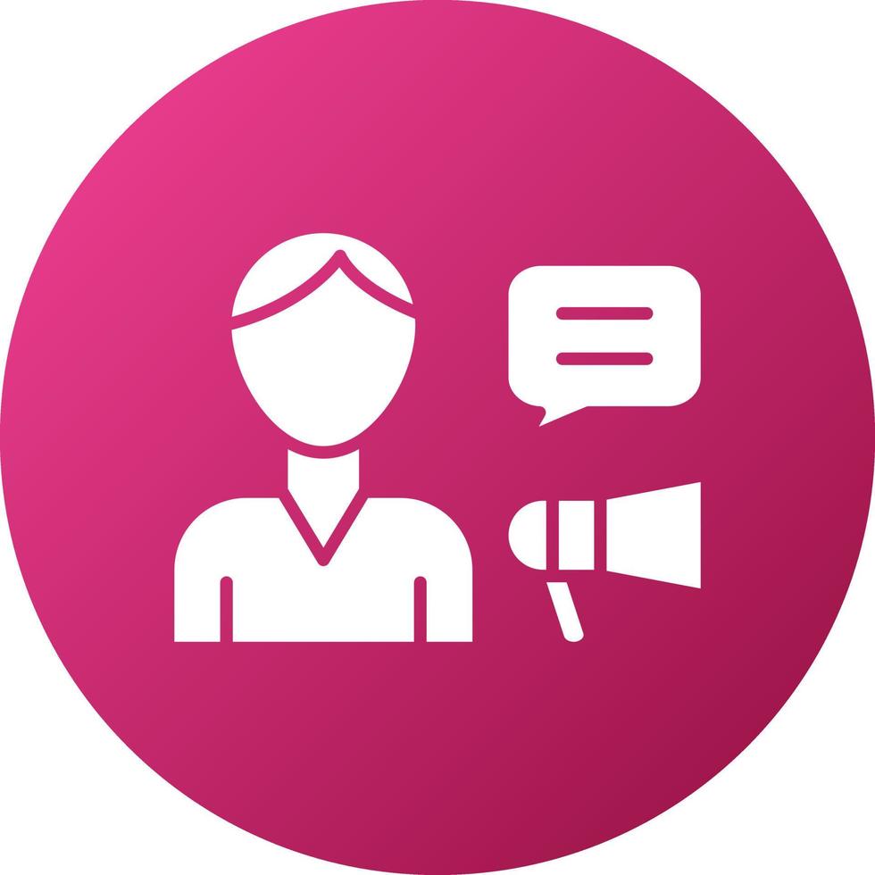PR Specialist Male Icon Style vector