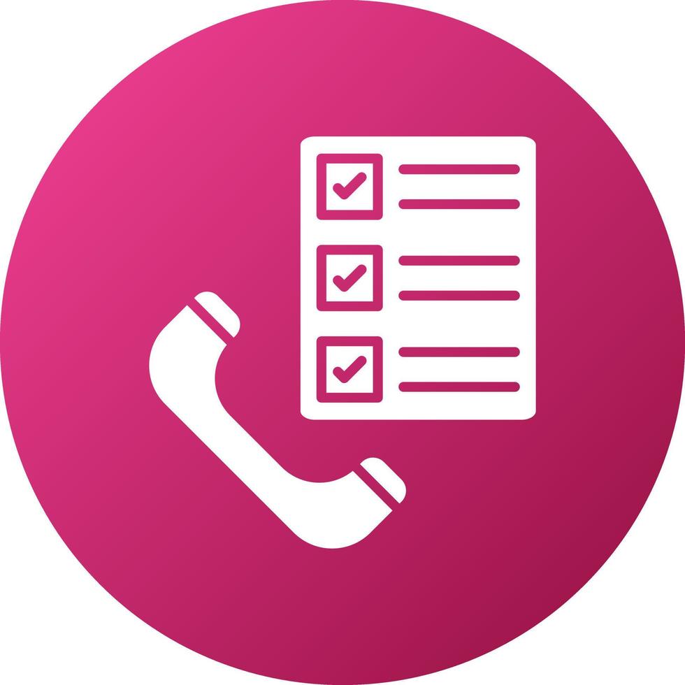 Phone Survey Icon Style vector