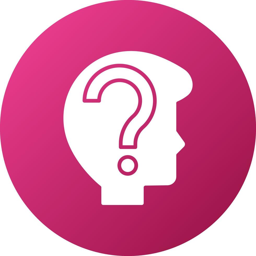 Concerned Icon Style vector