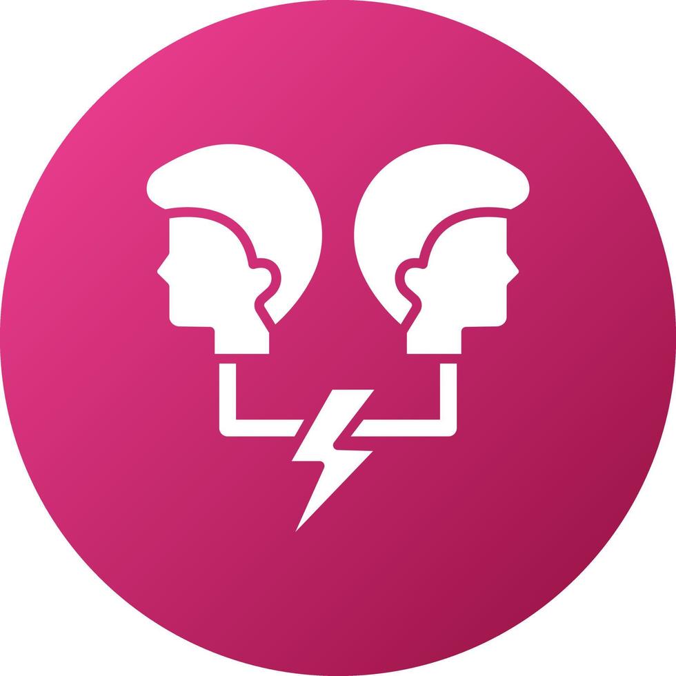 Conflicting Thoughts Icon Style vector