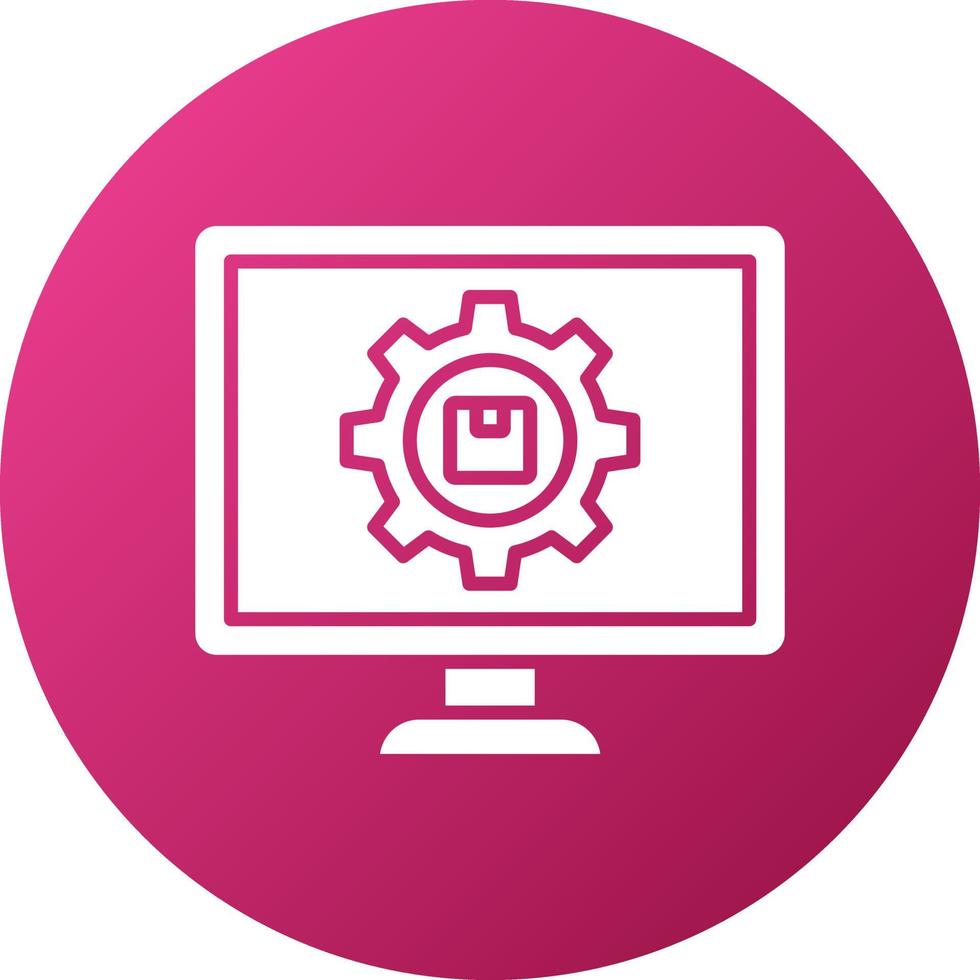 Computer Aided Manufacturing Icon Style vector