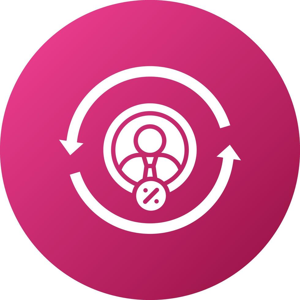 Customer Retention Rate Icon Style vector