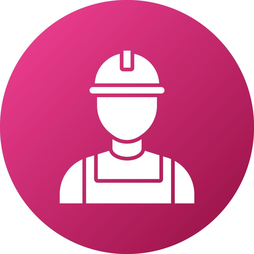 Factory Worker Man Icon Style vector