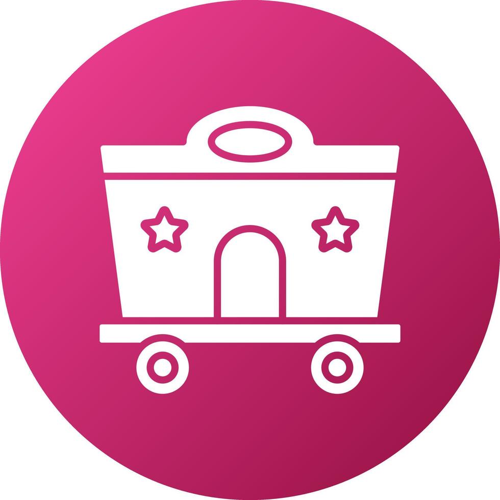 Circus Wagon Icon Style vector