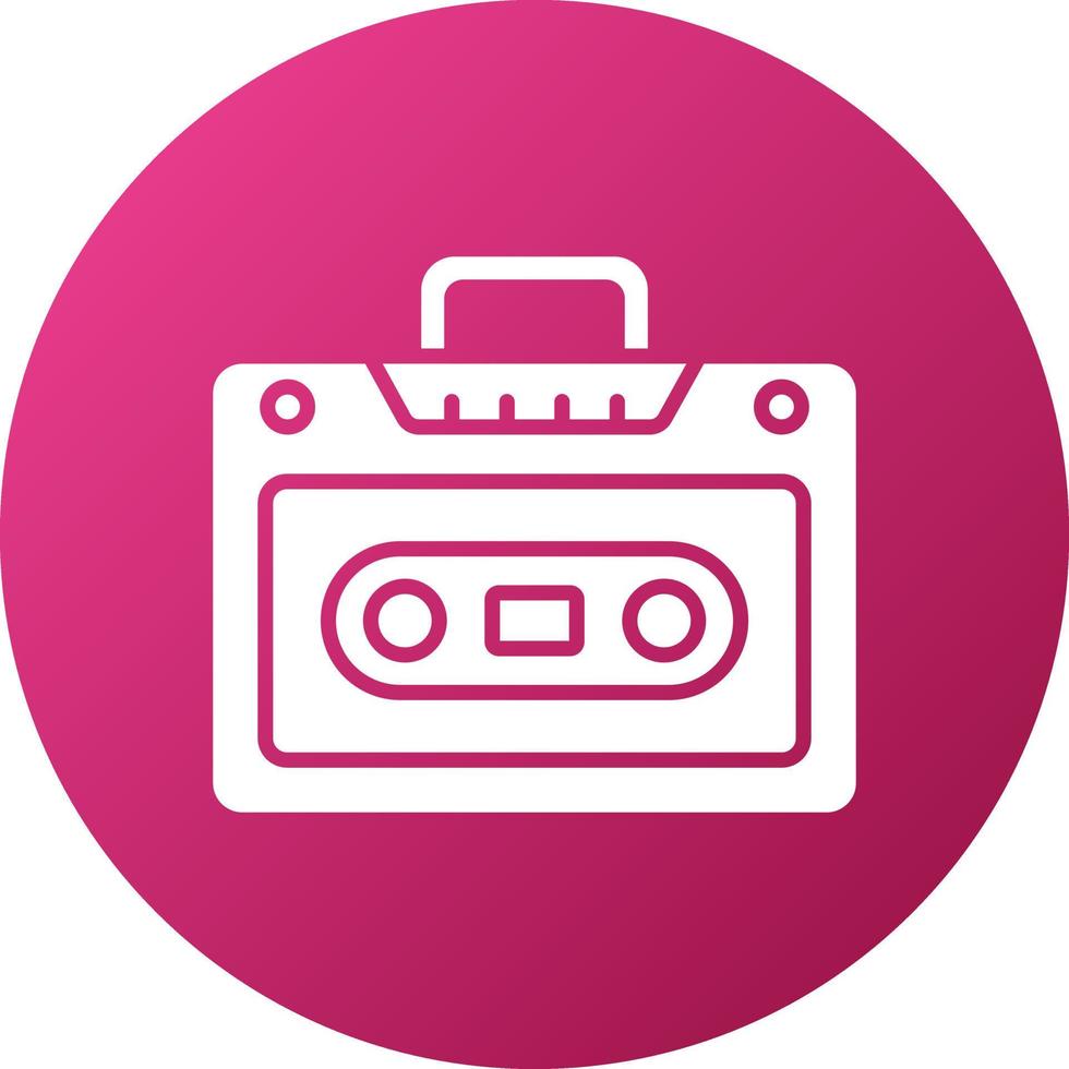 Cassette Player Icon Style vector