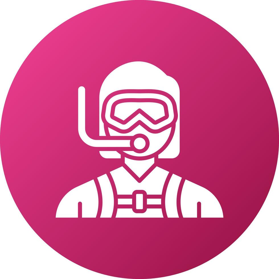 Diver Female Icon Style vector