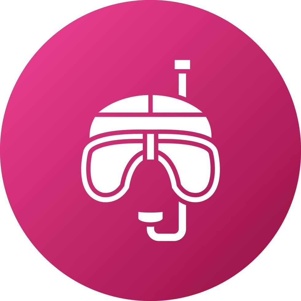 Mask and Snorkel Icon Style vector