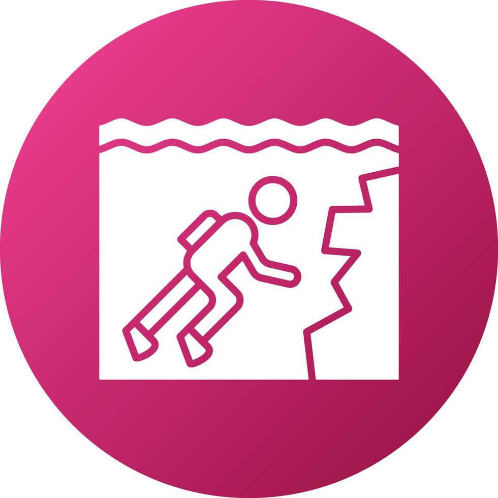 Wall Diving Icon Style vector