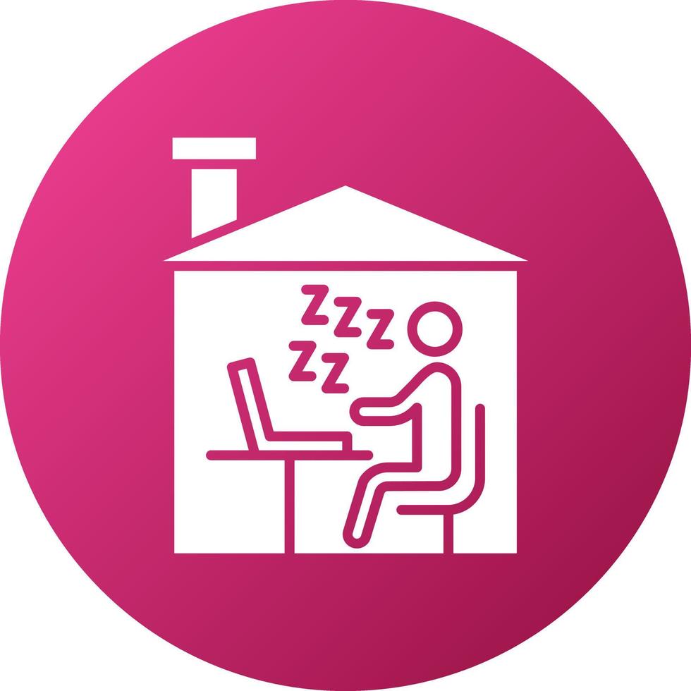 Sleepy Worker Icon Style vector