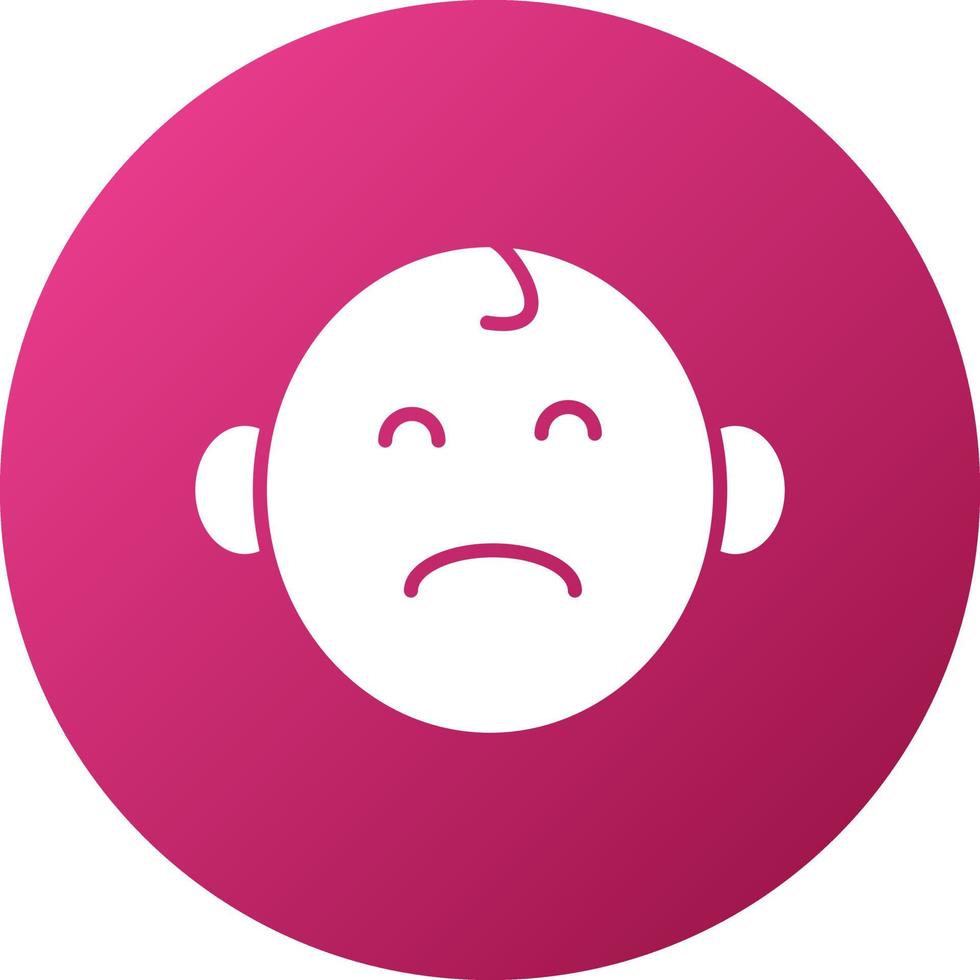 Sad Baby Icon Style vector