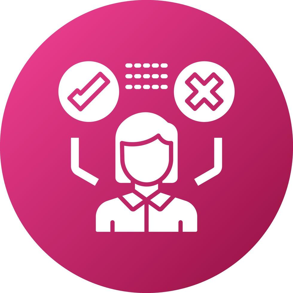 Decision Making Icon Style vector