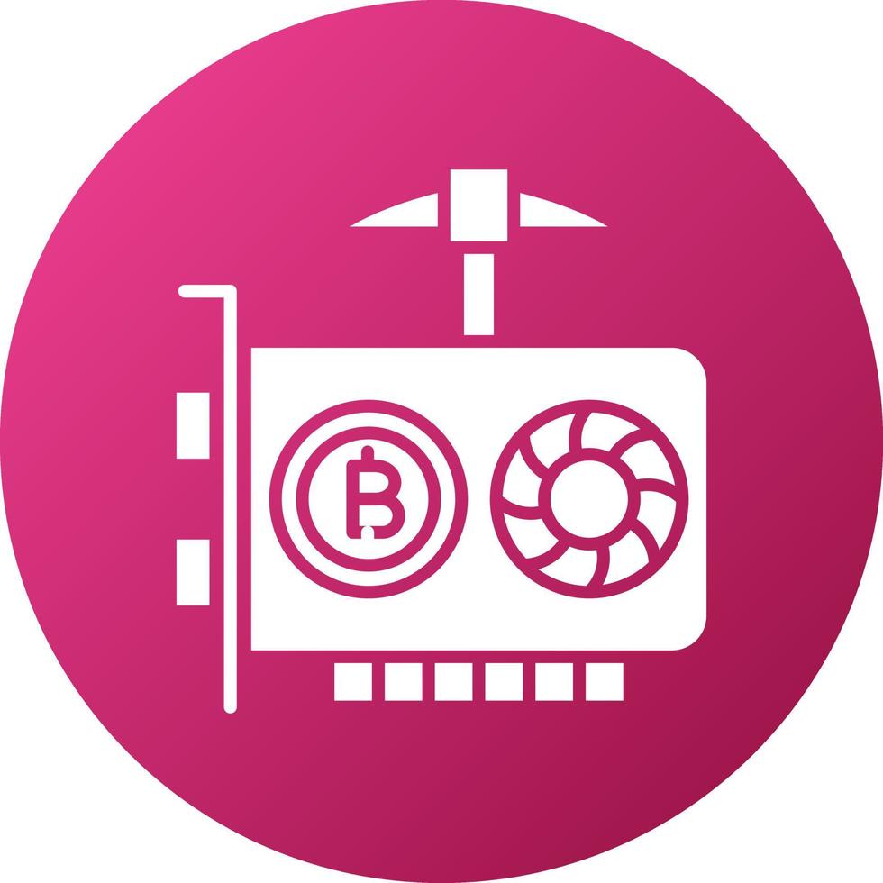 GPU Mining Icon Style vector