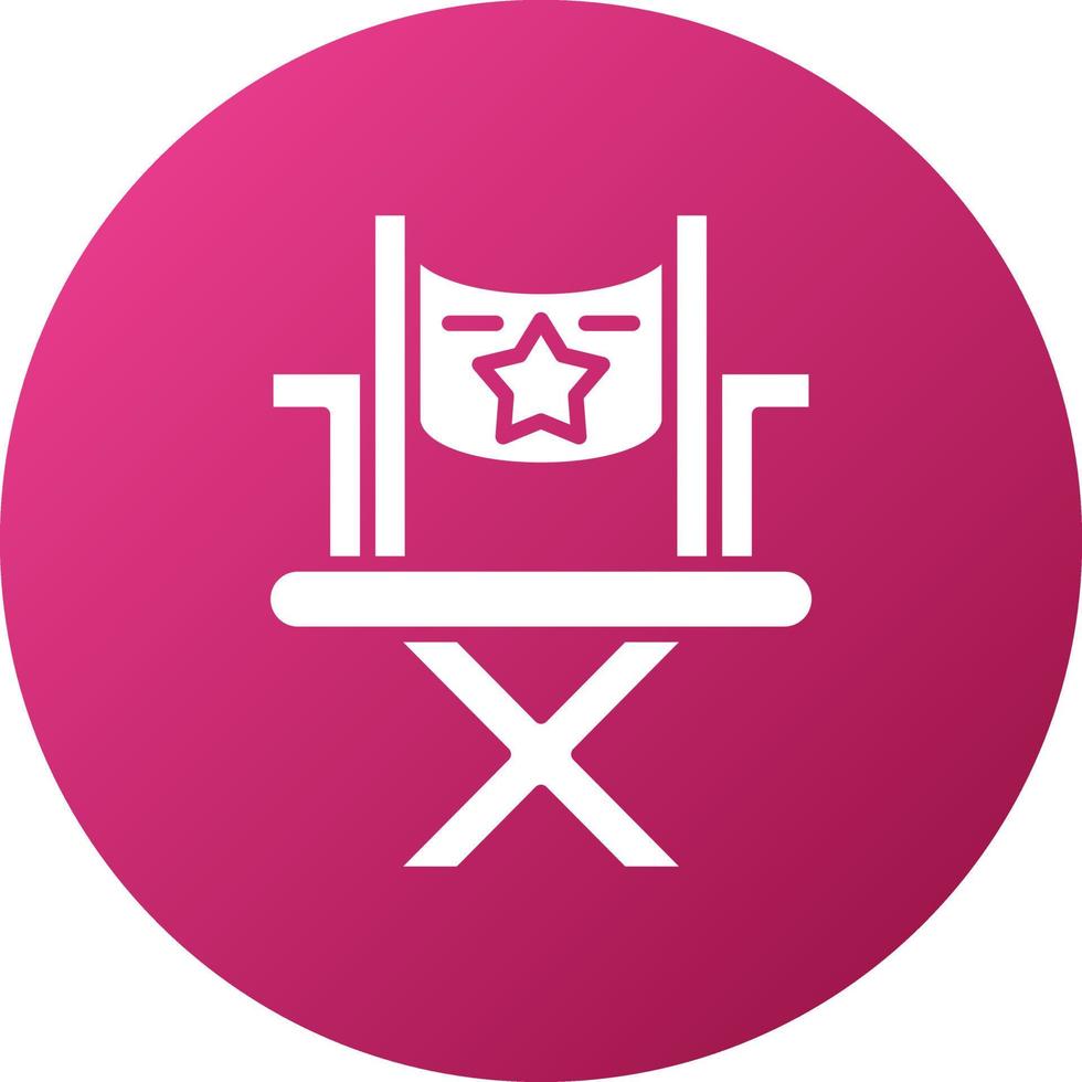 Director Chair Icon Style vector